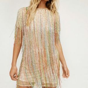 Nasty Gal fully sequin pastel dress